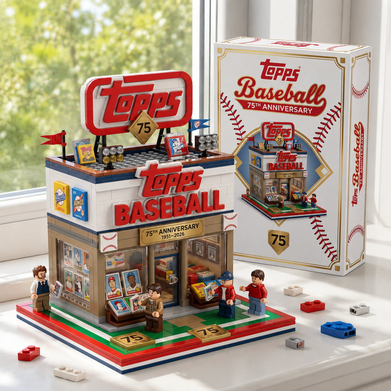 TOPPS Baseball 75th Anniversary Collector Card Emporium Building Set (1951ā2026)