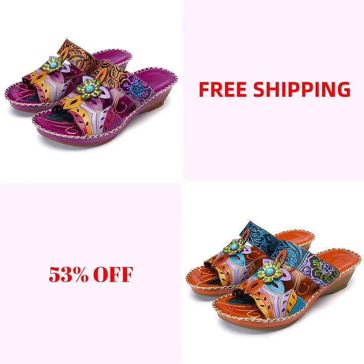 😍Last Day 49% OFF- Women's Cute Fashion Flower Bohemian Non-slip Orthopedic Sandals