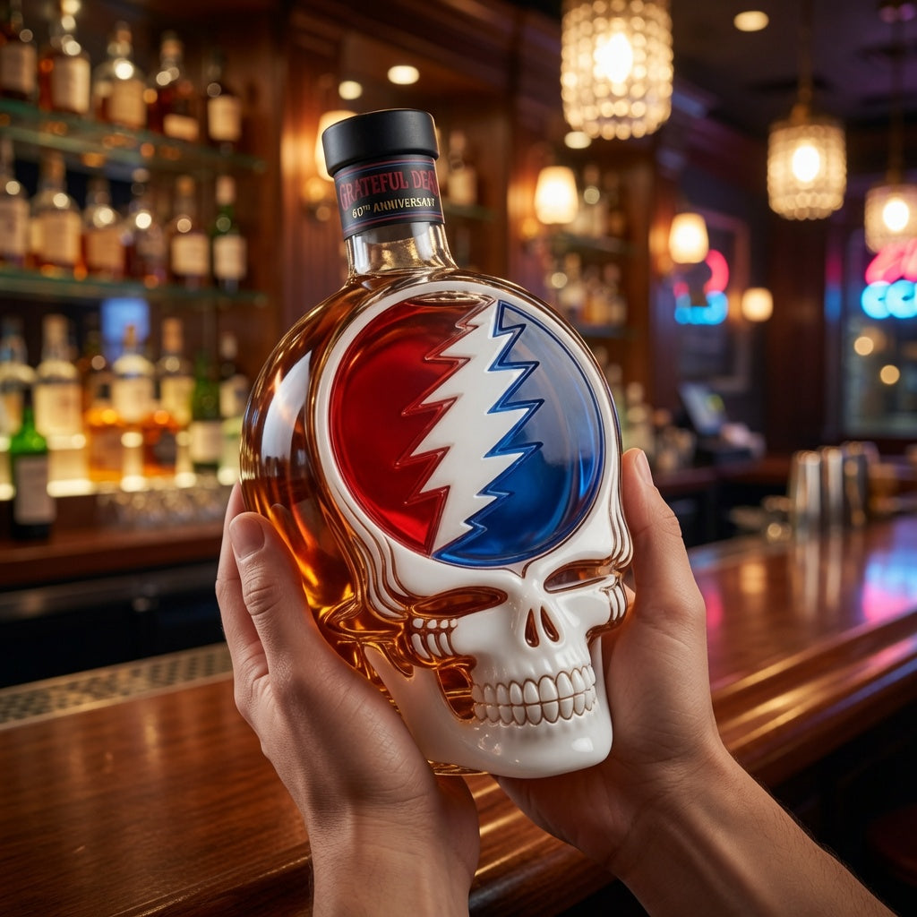 💀Grateful Dead 60th Anniversary Whiskey Bottle