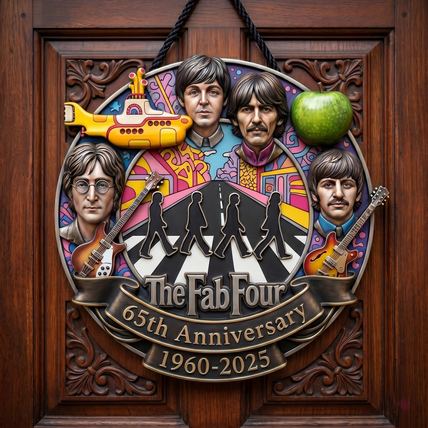 The Fab Four 65th Anniversary Collector’s Door Sign