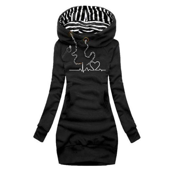 Denise | Printed Hoodie Dress