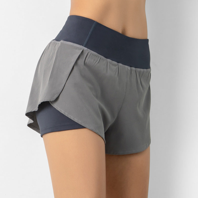 Fake Two Piece Fitness Pocket Athleisure Yoga Pants