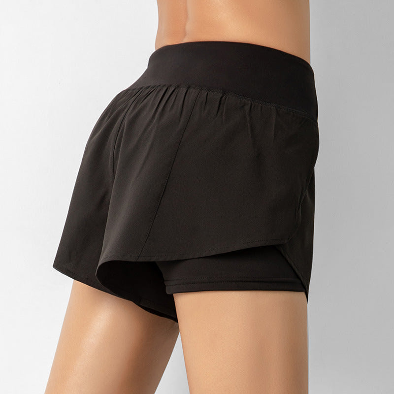Fake Two Piece Fitness Pocket Athleisure Yoga Pants