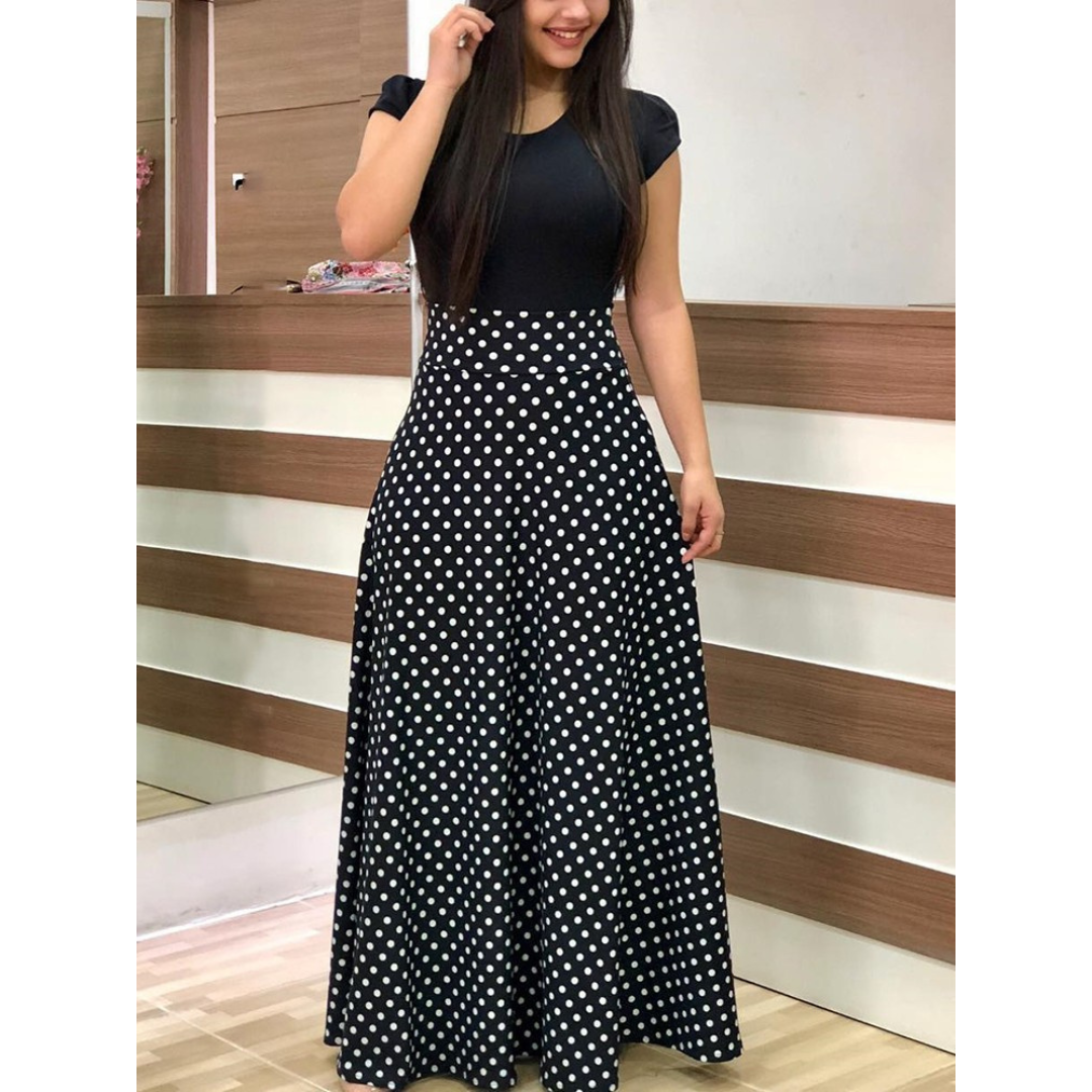 Giovella – Floral High-Waist Maxi Dress
