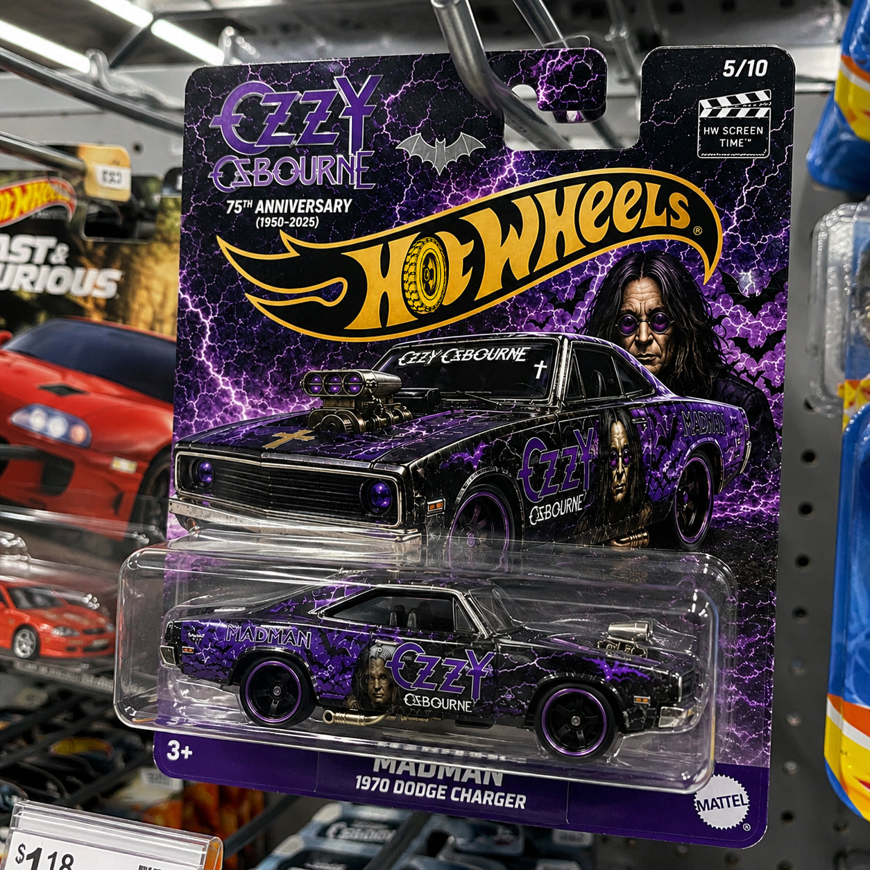 Hot Wheels Ozzy Osbourne Madman 1970 Dodge Charger