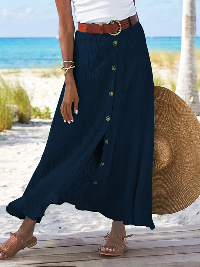 Women's Cotton Linen A-line Skirt