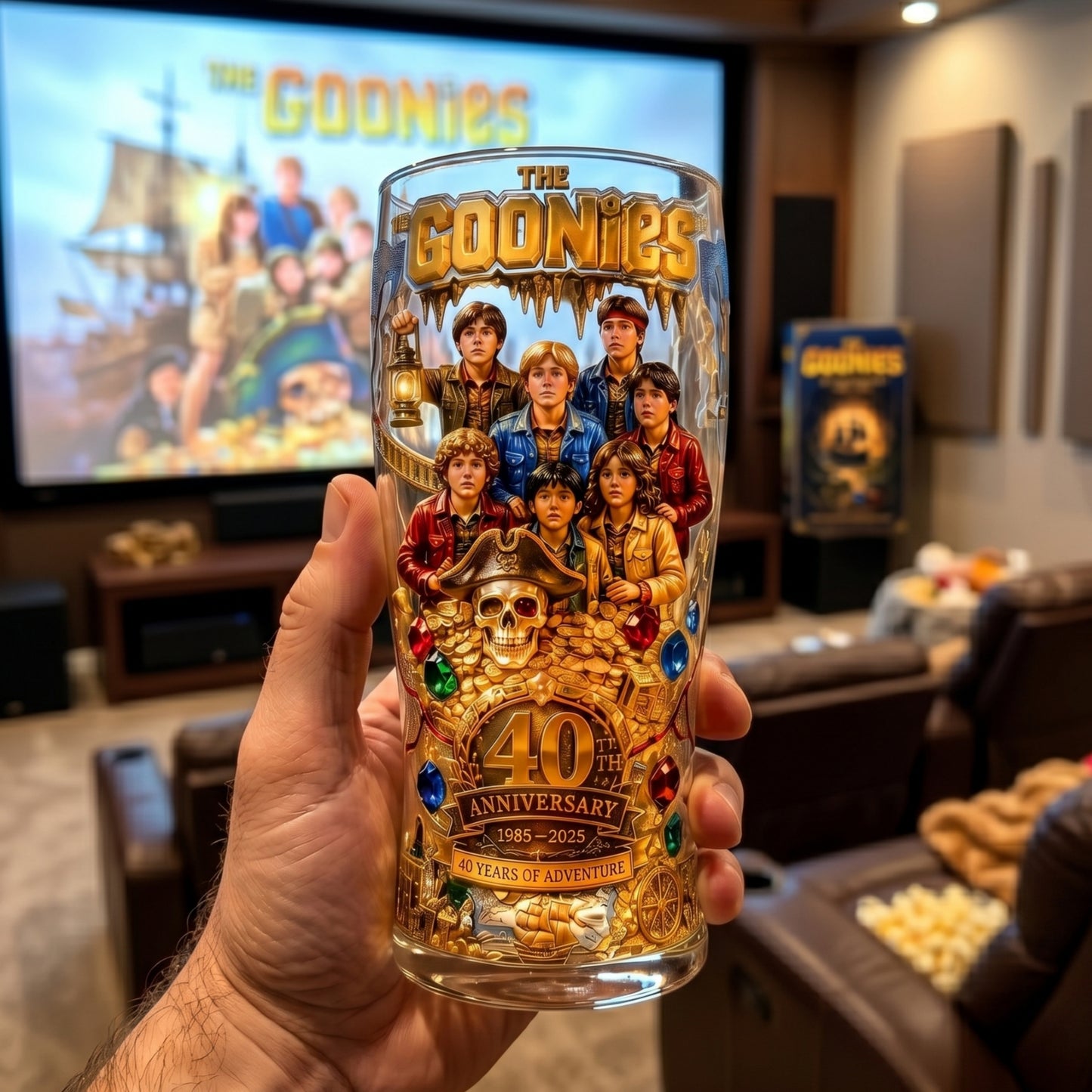 The Goonies 40th Anniversary Treasure Hunt Pint Glass