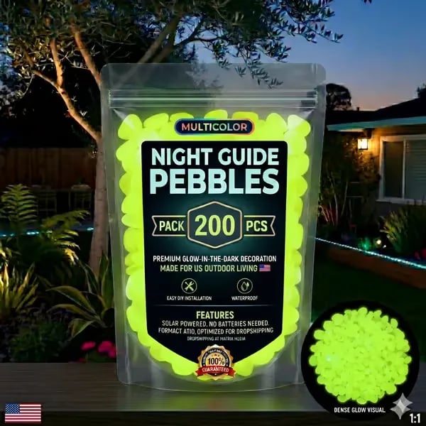 (🎁Last Day 49% OFF)🌈Colorful Glow-in-the-Dark Garden Stones