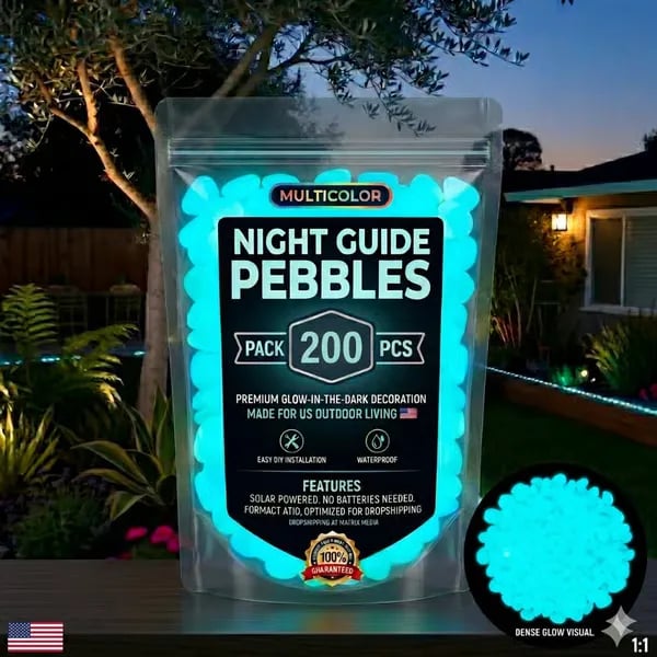 (🎁Last Day 49% OFF)🌈Colorful Glow-in-the-Dark Garden Stones