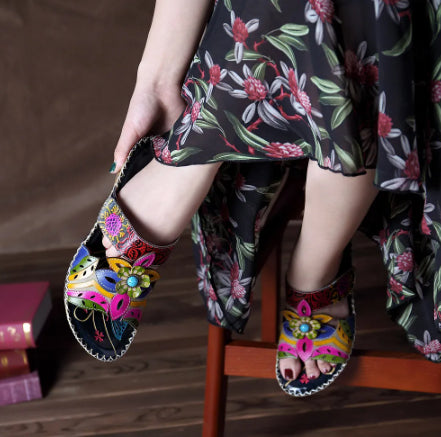 😍Last Day 49% OFF- Women's Cute Fashion Flower Bohemian Non-slip Orthopedic Sandals