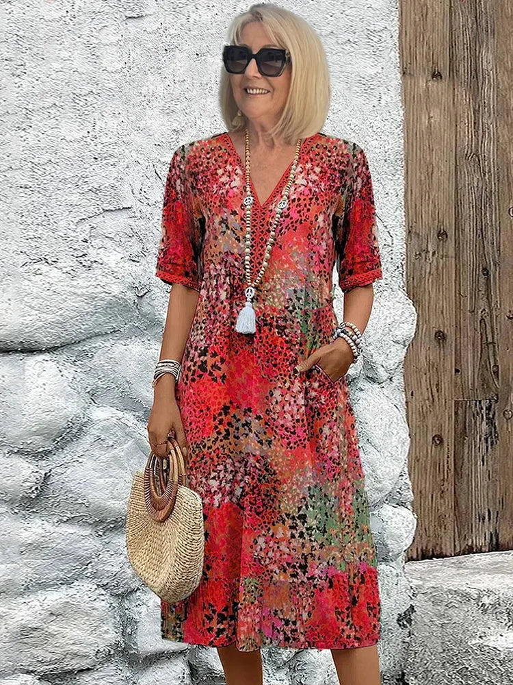 Giselle | Vibrant Mid Length Dress
