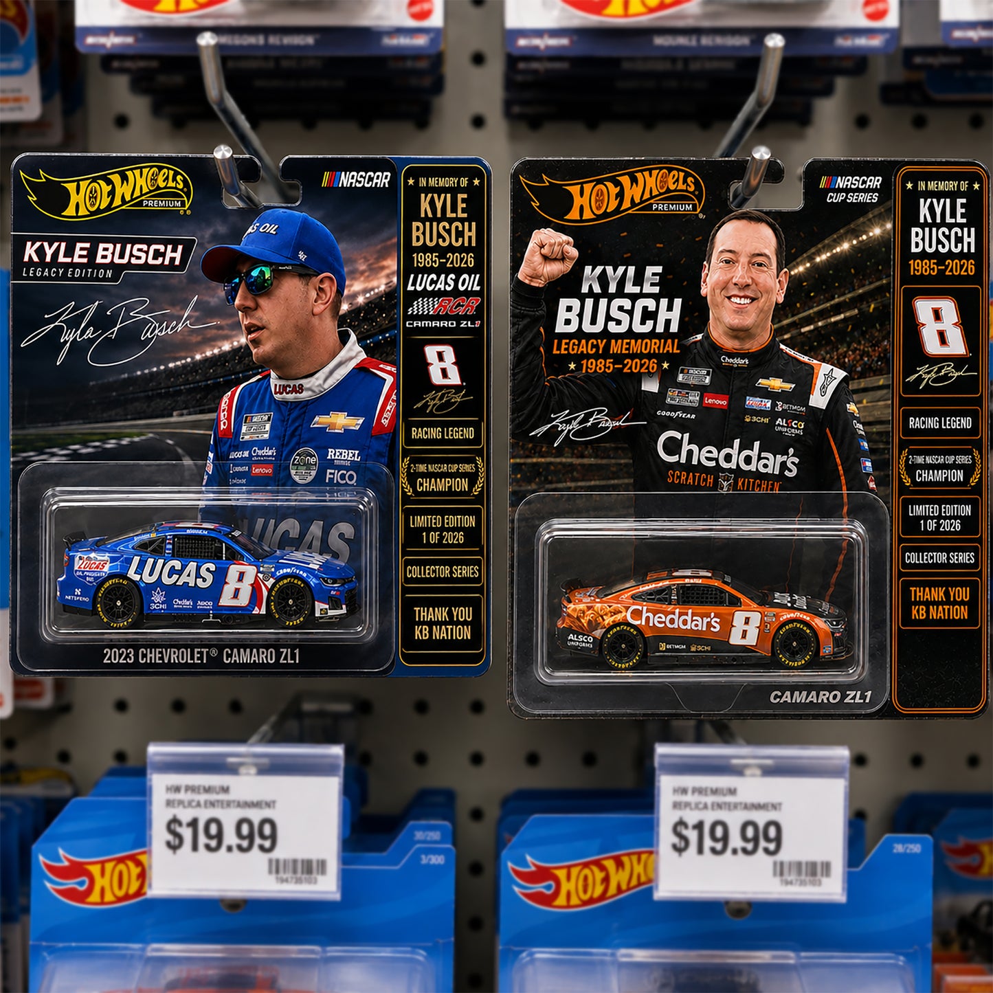 🔥Premium Kyle Busch Legacy Memorial RCR No. 8 Camaro ZL1